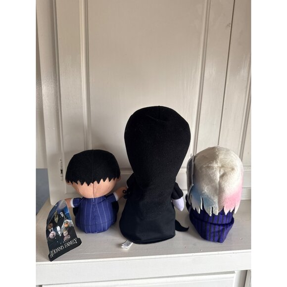 The Addams Family Gomes, Morticia, and Enid from Wednesday Plush Dolls - Picture 2 of 6